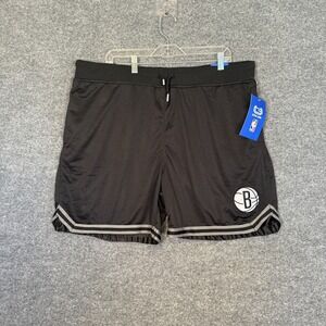 NBA Brooklyn Nets Basketball Shorts Mens 2XL‎ XXL Black Ultra Game NEW